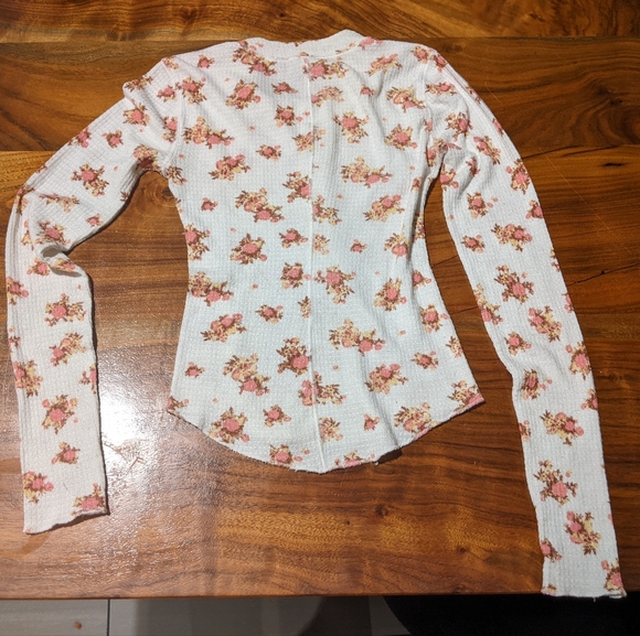 Free People - Blossom Knit Sleep Set Pants & LS Top | XS | Pink & White Floral - Picture 8 of 15